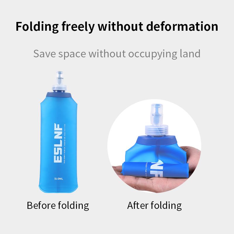 Water Bag Collapsible - 500ml Collapsible Water Bottle Soft Flask