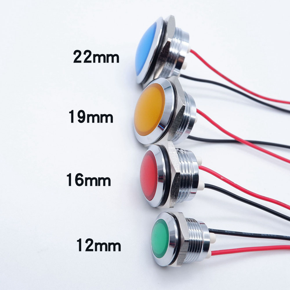 10pcs 12/16/19/22mm Metal LED  - Signal Panel Orange review and price