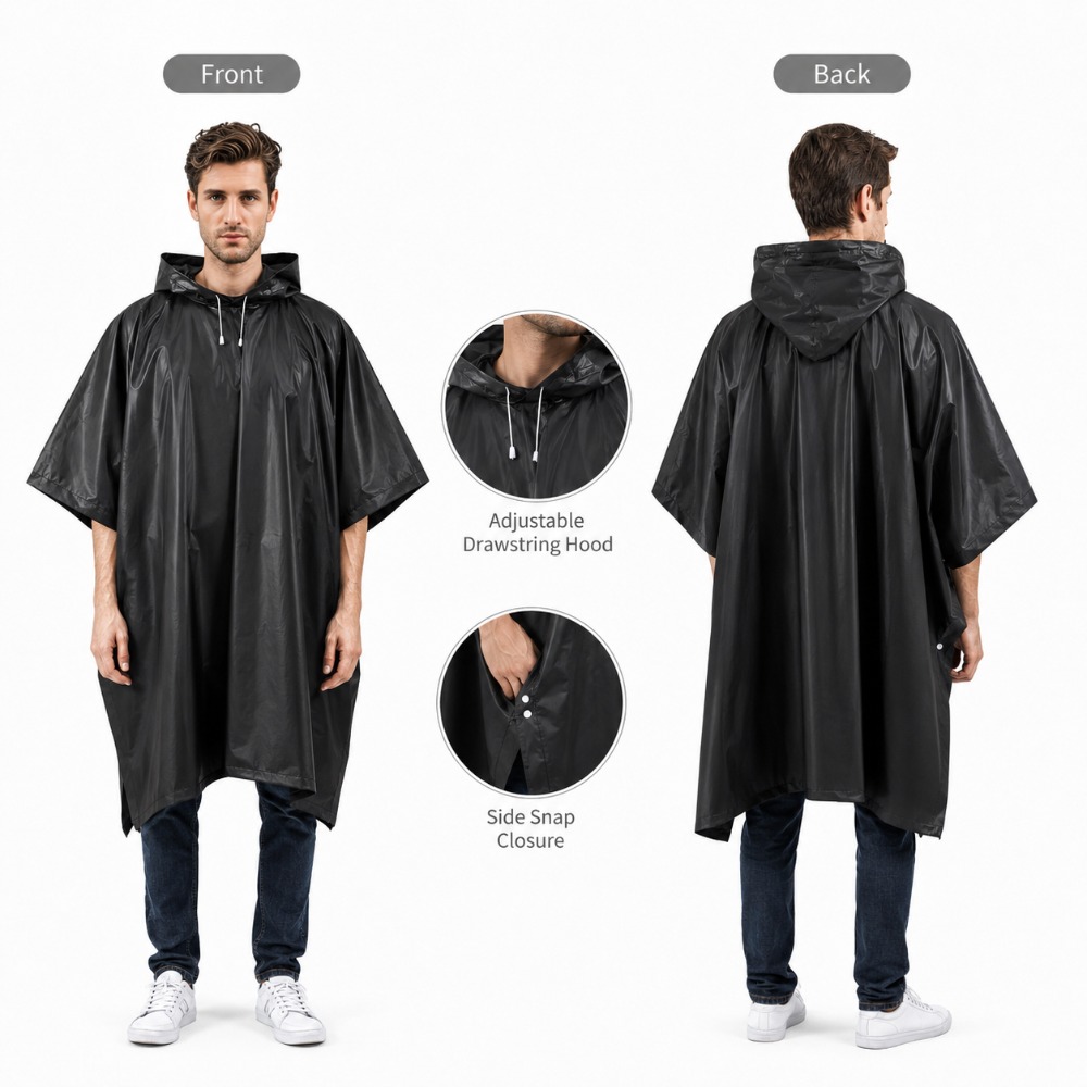 3 in 1 Waterproof Rain Poncho  - Emergency Poncho Rain review and price